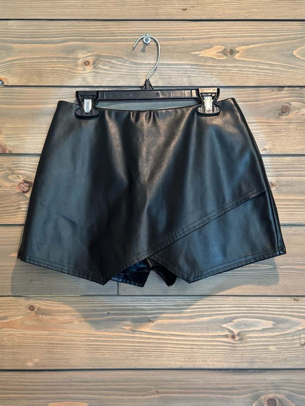 Fashion Nova Good For You Faux Leather Skort small